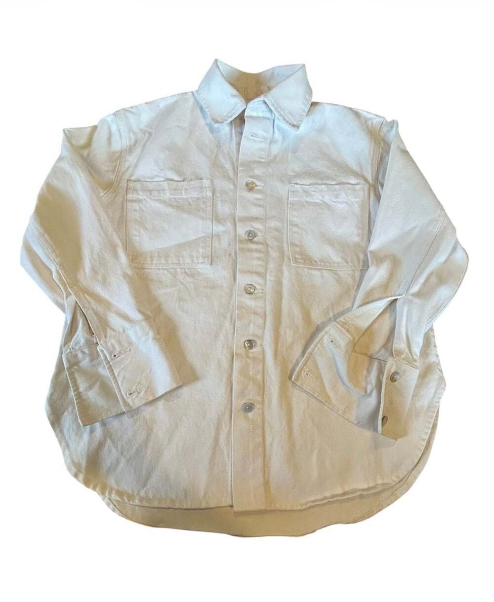 le' AL.X Button-Up Long Sleeve Denim Jacket